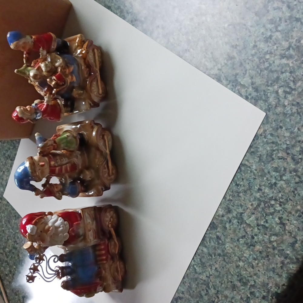 Home 3 PC. Train Set Ceramic Christmas